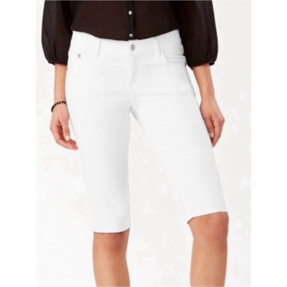 Tommy Bahama Women's Stretchy White Clam Digger 15" Bermuda Shorts  Size 12